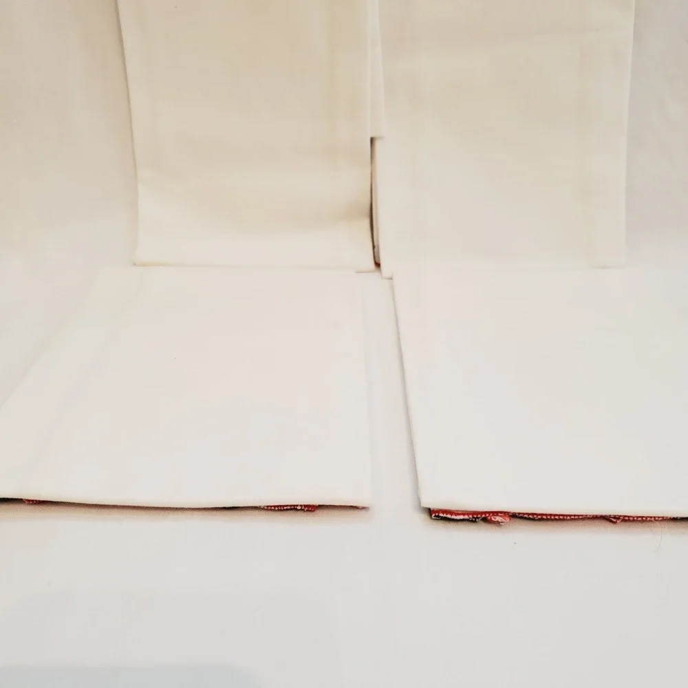 Set Of 4 Holiday Bells Embroidered Napkins 14